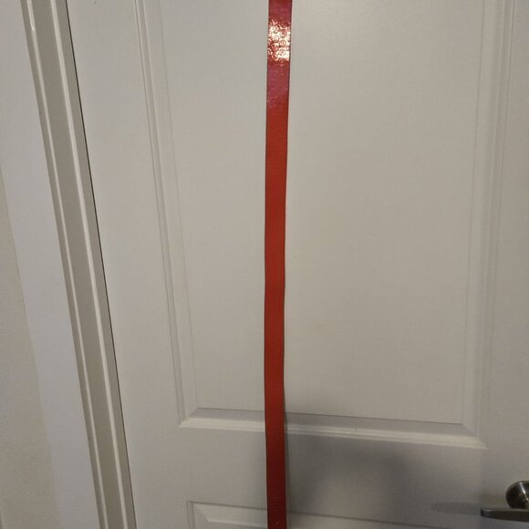 Michael Kors Reversible Belt XL / XXL Size 46 Gold Buckle Red Logo Black Brown - Picture 3 of 9